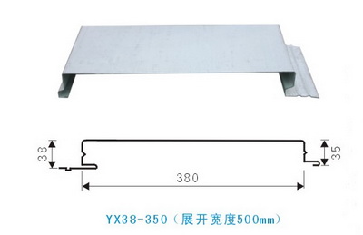 隐藏式墙面板YX38-350型