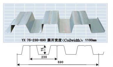 镀锌压型钢板YX-75-230-690(I)型
